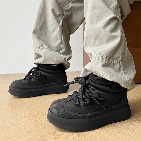 Gefütterte Herren-Kurzstiefel aus Leder