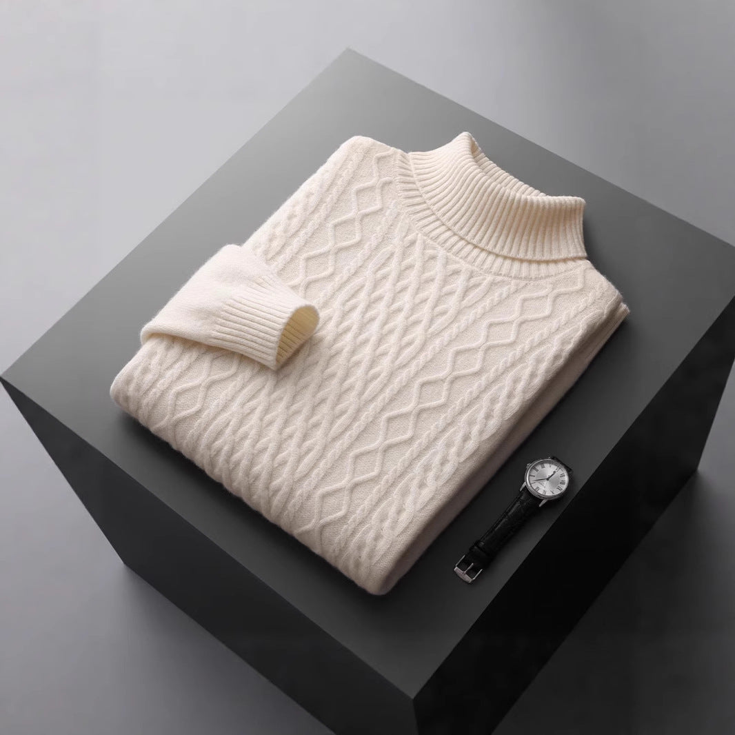 Warmer Rollkragenpullover aus 100% Schurwolle