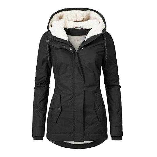 Gefütterter Parka mit Lammfell-Imitat