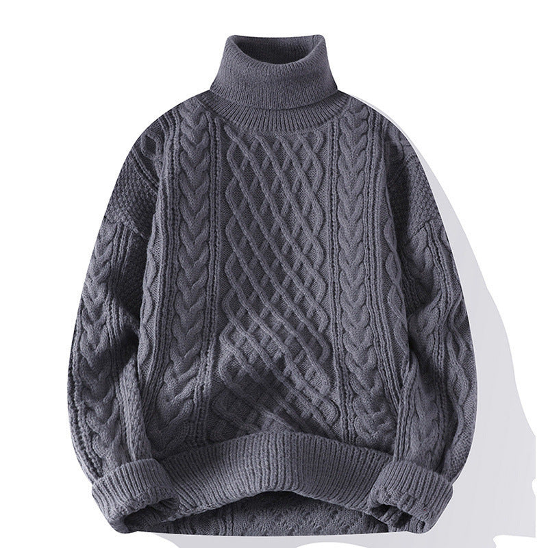 Unisex Strickpullover, gefüttert, verschiedene Kragenformen