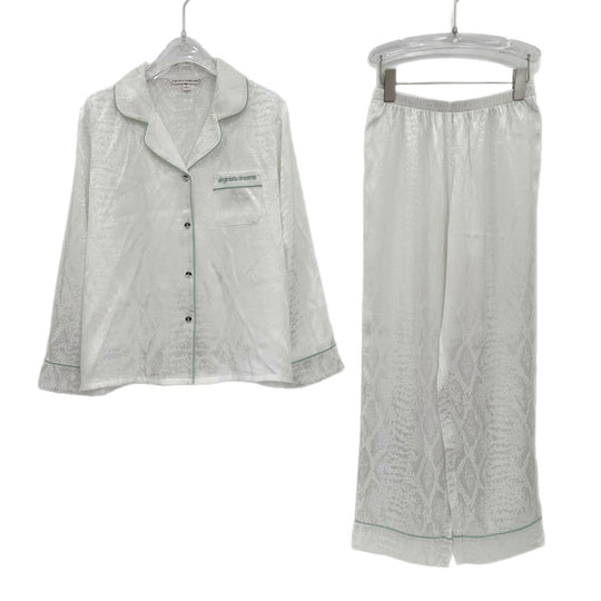 Damen-Schlafanzug, Satin, lang, elegant