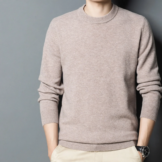 Herren-Wollpullover, Rundhals, dick, große Größen