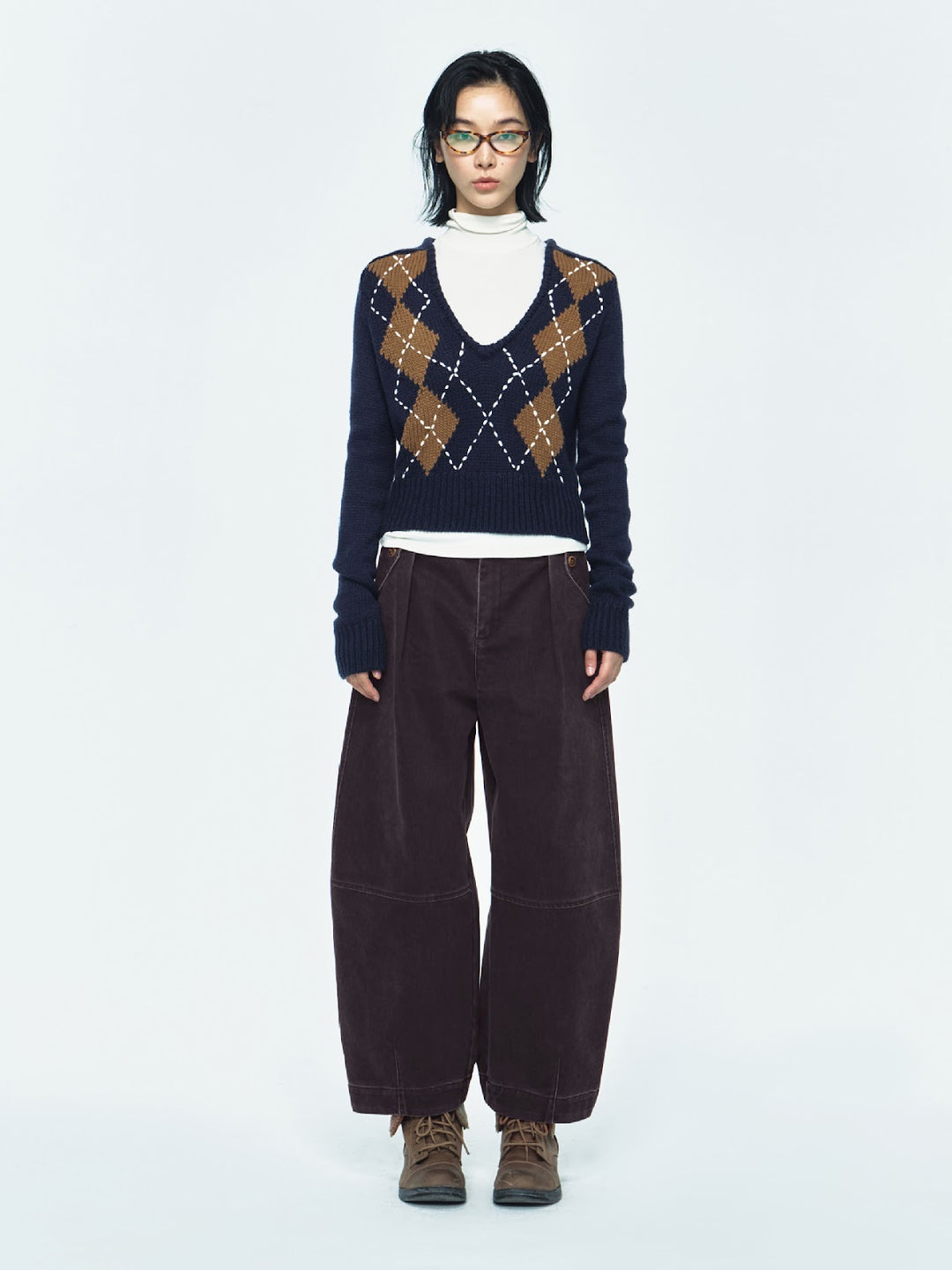 Kord-Cargohose für Damen, Kokon-Schnitt, V63832
