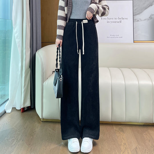 Chenille-Cord-Weithose für Damen, gefüttert