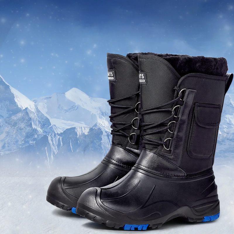 Herren Winter-Angelstiefel, wasserdicht, gefüttert