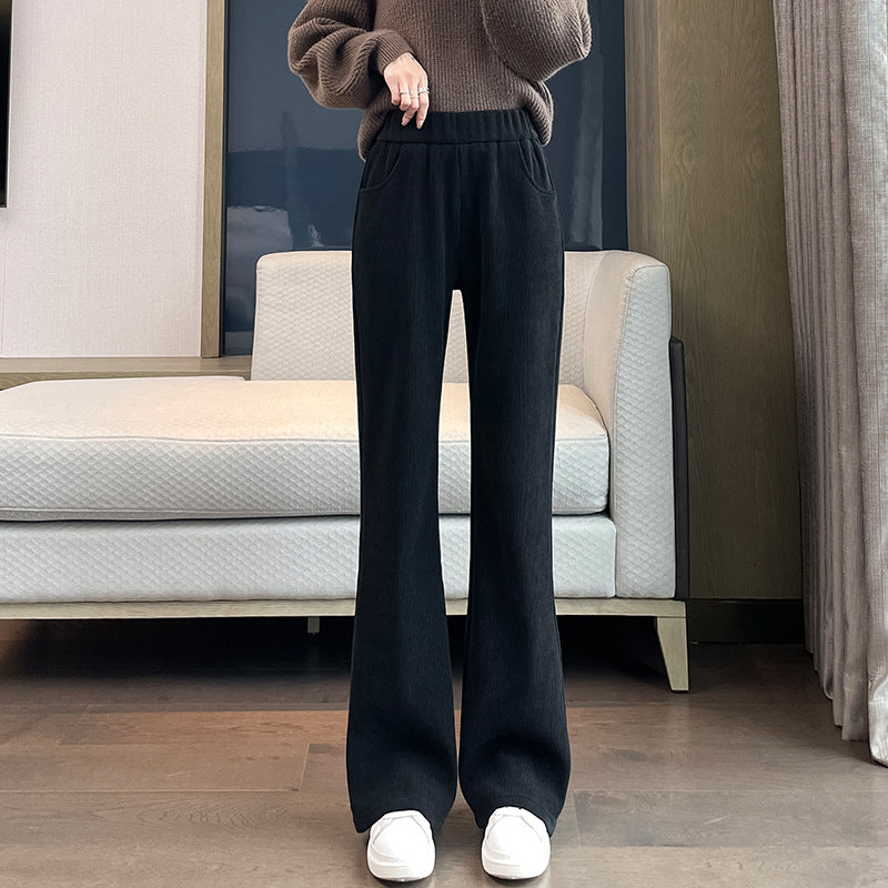 Damen Cordhose mit Schlag, gefüttert, Herbst und Winter