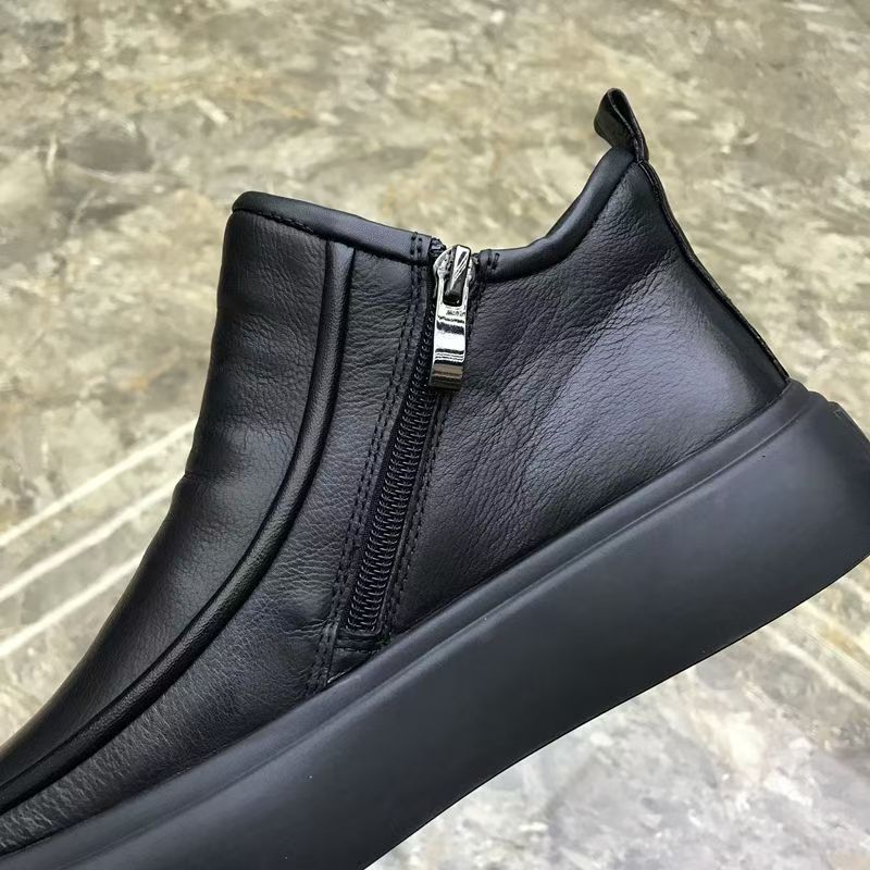 Gefütterte Herren-Chelsea-Stiefel, Leder