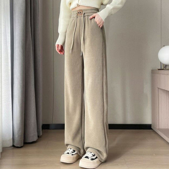 Gefütterte Cord-Weithose für Damen, extra warm