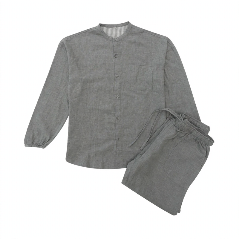Doppellagiges Baumwoll-Gaze Schlafanzug-Set für Paare