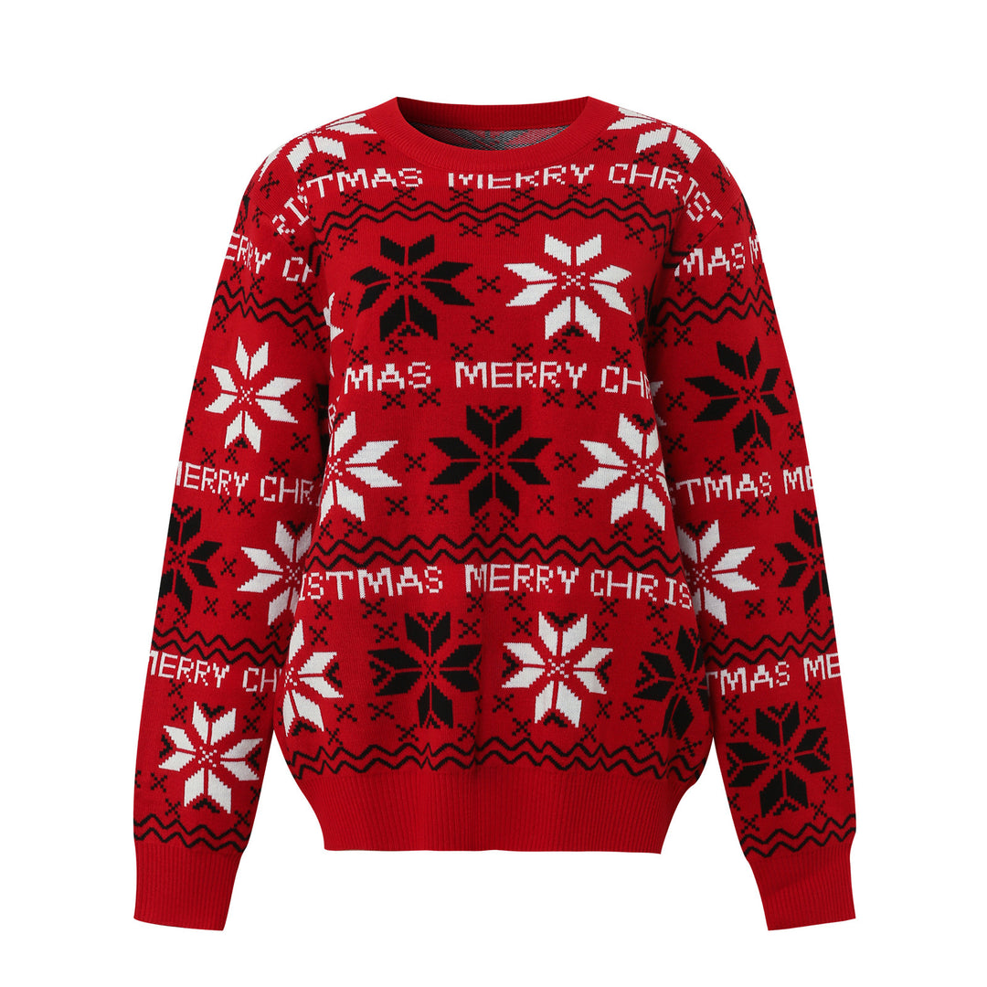 Unisex-Weihnachtspullover mit Jacquard-Muster