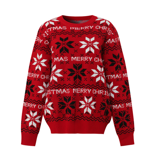 Unisex-Weihnachtspullover mit Jacquard-Muster