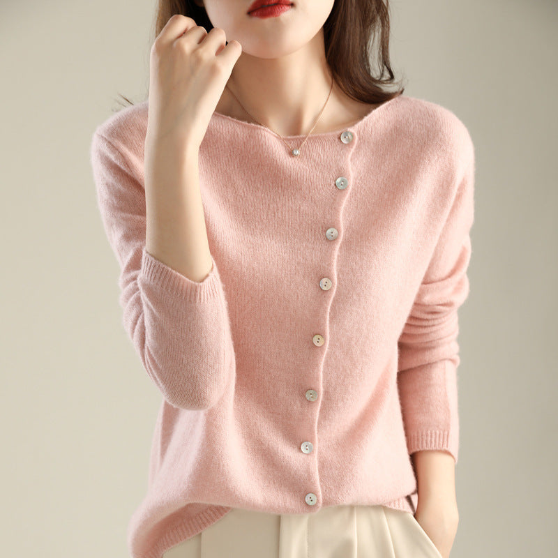 Damen-Strickjacke mit Knopfleiste