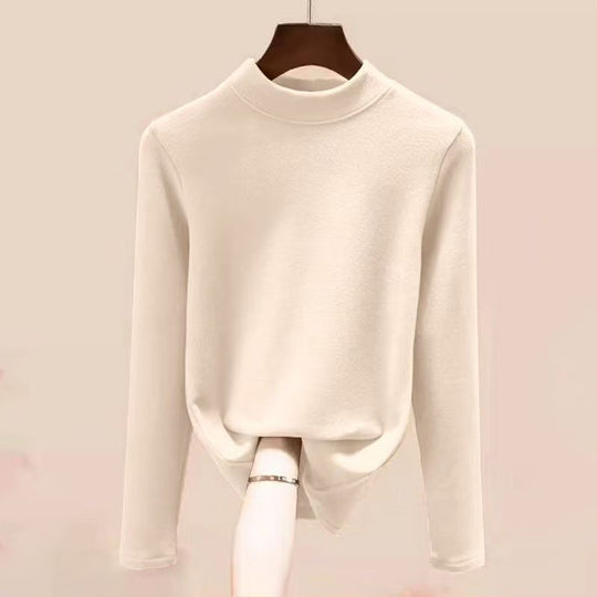 Damen-Thermo-Unterziehshirt, halbhoher Kragen, gefüttert