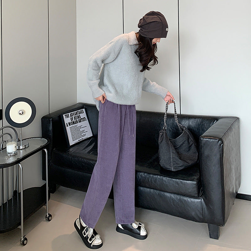 Damen-Cordhose, Haremsschnitt, 9/10-Länge