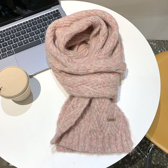 Alpakawolle Strickschal, warm und weich, 24x165 cm