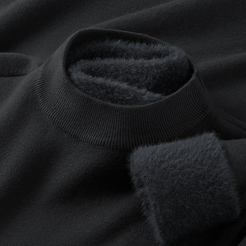 Herren-Pullover mit Stehkragen aus Modal-Wollmischung