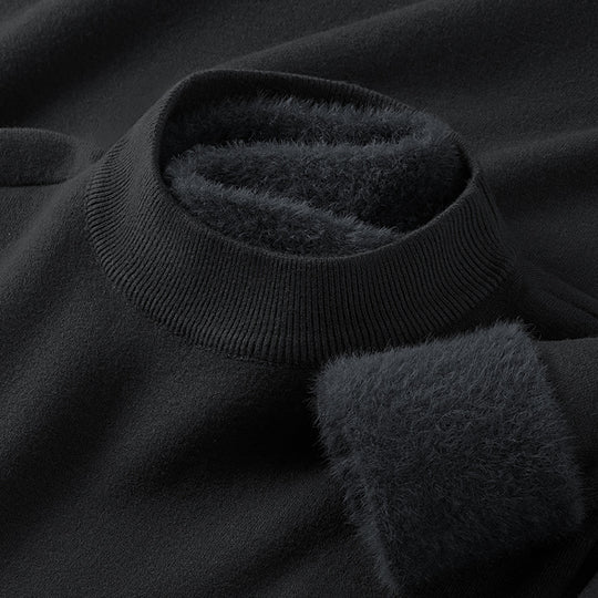 Herren-Pullover mit Stehkragen aus Modal-Wollmischung