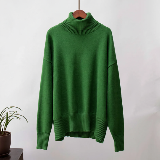 Eleganter, lockerer Damen-Rollkragenpullover