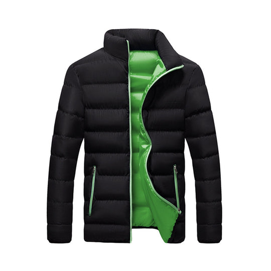 Herren-Steppjacke, Stehkragen, gefüttert, für Freizeit
