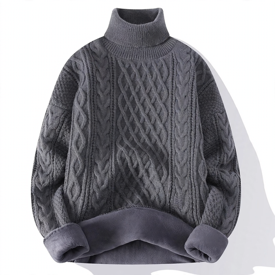 Unisex Strickpullover, gefüttert, verschiedene Kragenformen