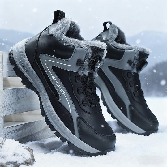 Gefütterte Herren-Winterstiefel, rutschfest und warm