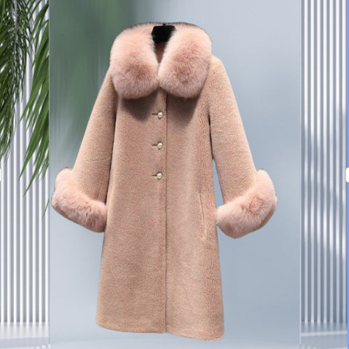 Damen-Wintermantel, Kunstfell, große Größen