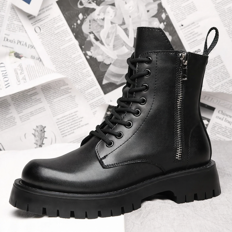 Herren-Stiefeletten, gefüttert, rutschfest, mit Plateau