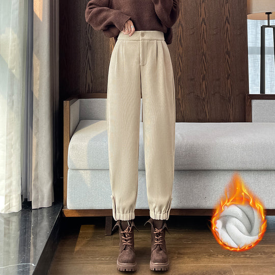 Damen-Freizeithose aus Cord mit Bündchen