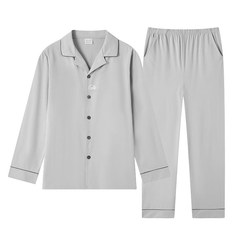 Paar-Pyjama-Set, Baumwollstrick, mit Brustpolster
