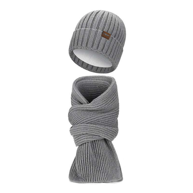 Winter-Set: Strickmütze und Schal, gefüttert, wärmend