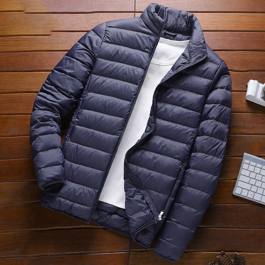 Leichte Herren-Steppjacke mit Stehkragen