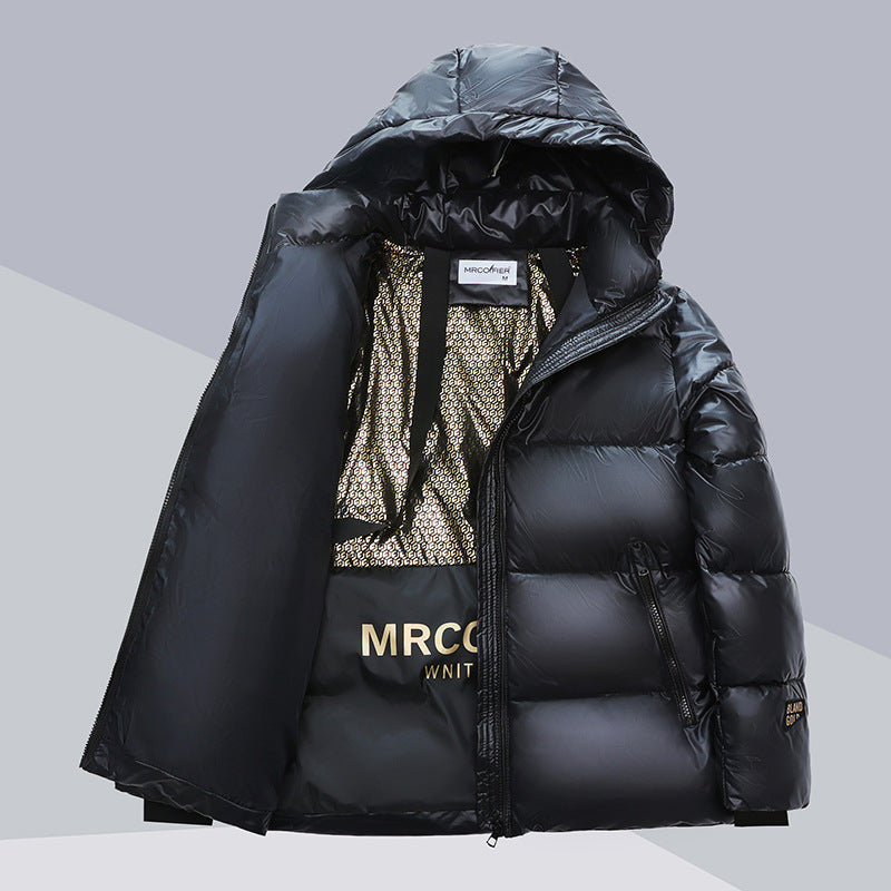 Unisex Winterjacke mit Kapuze, wattiert