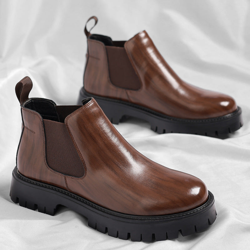 Herren Chelsea-Stiefel, knöchelhoch, rutschfest, Kunstleder