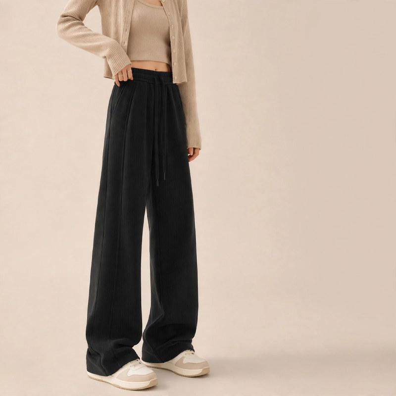 Kord-Weithose mit hohem Bund für Damen