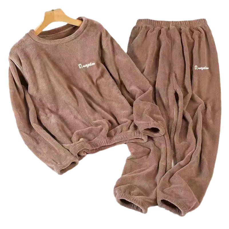 Warmer Korallenfleece-Hausanzug, Unisex, für kalte Tage