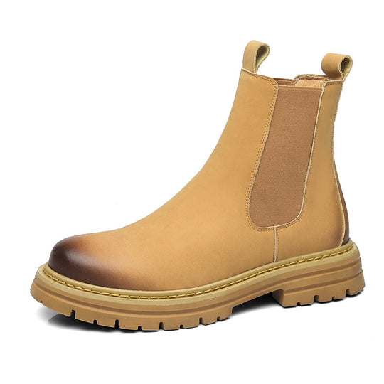 Herren Chelsea-Stiefel, gefüttert, rutschfest, Kunstleder