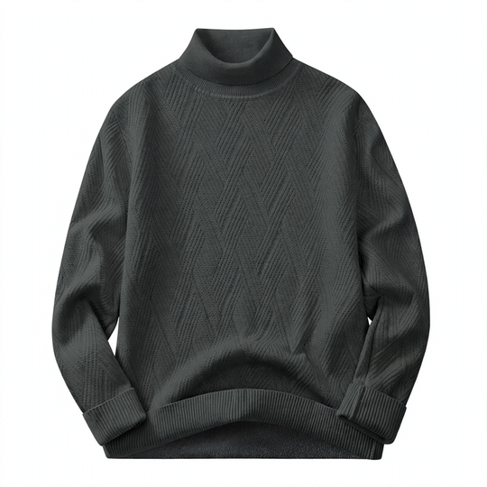 Herren-Rollkragenpullover, gefüttert, warm