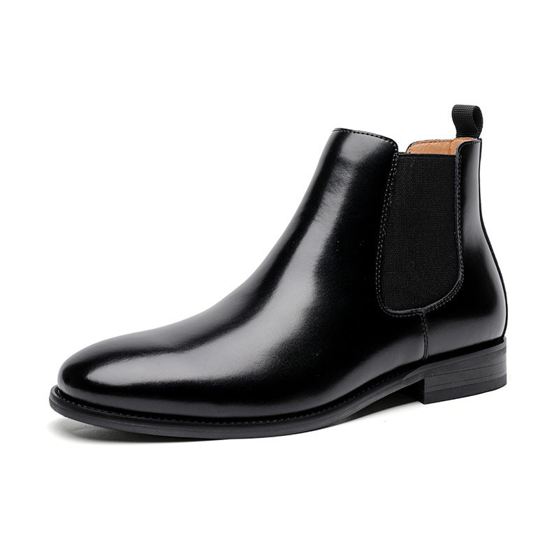 Herren-Chelsea-Stiefel aus Leder, klassisch rund