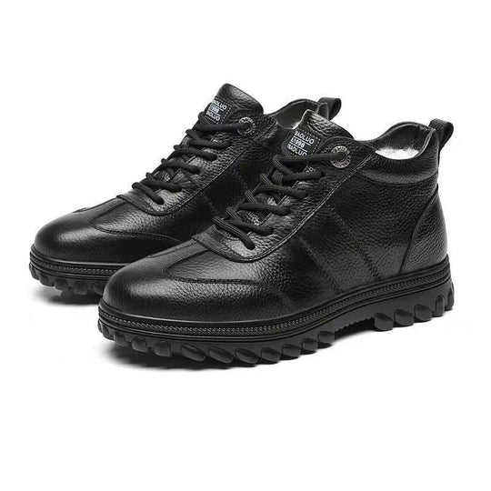 Gefütterte Herren-Winterstiefel, rutschfest, PU