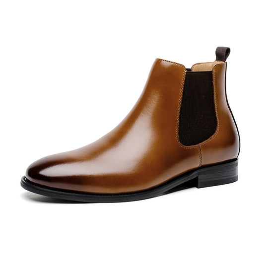Herren-Chelsea-Stiefel aus Leder, klassisch rund