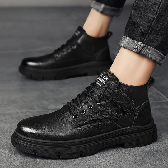Gefütterte Retro-Stiefel, rutschfest