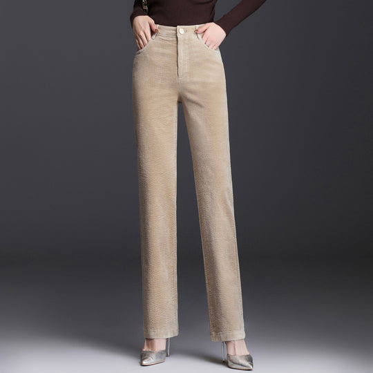 Kord-Freizeithose, gerade geschnitten, für Damen