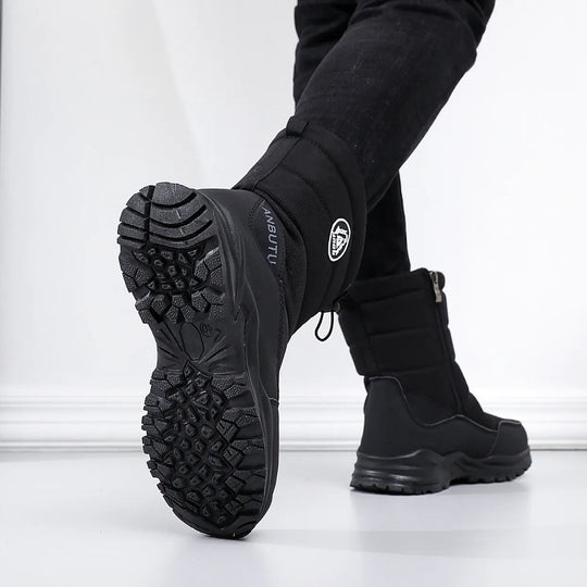 Gefütterte Unisex-Winterstiefel, rutschfest, mittelhoher Schaft
