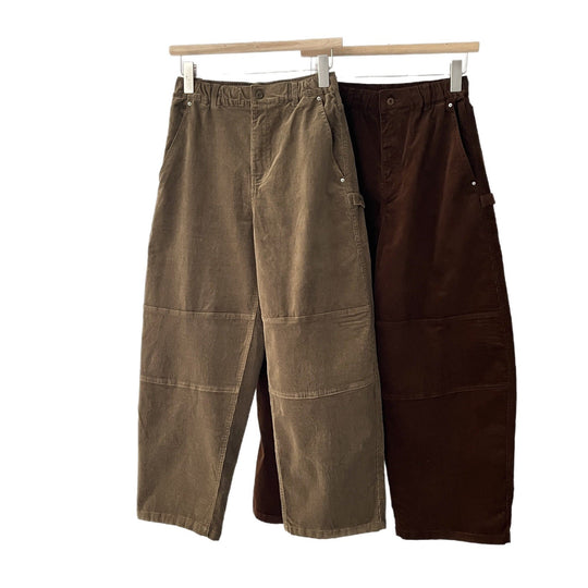 Lässige Cord-Cargohose mit elastischem Bund