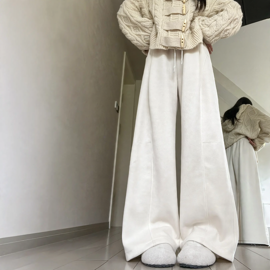 Kord-Weithose für Damen, hoch tailliert, gefüttert