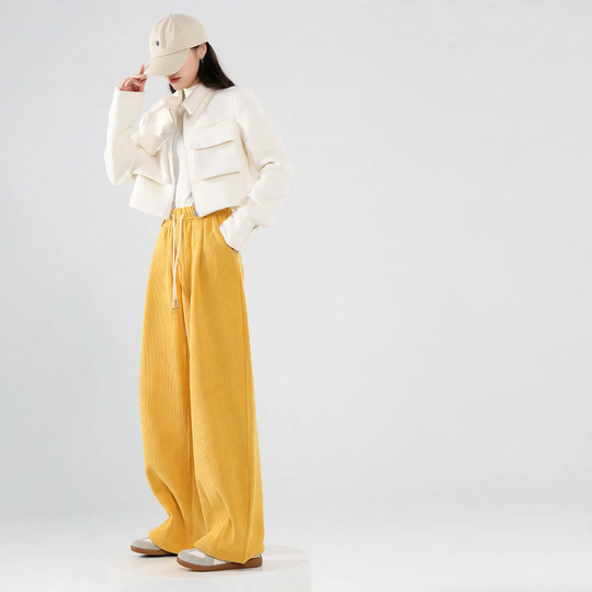 Gefütterte Cord-Freizeithose