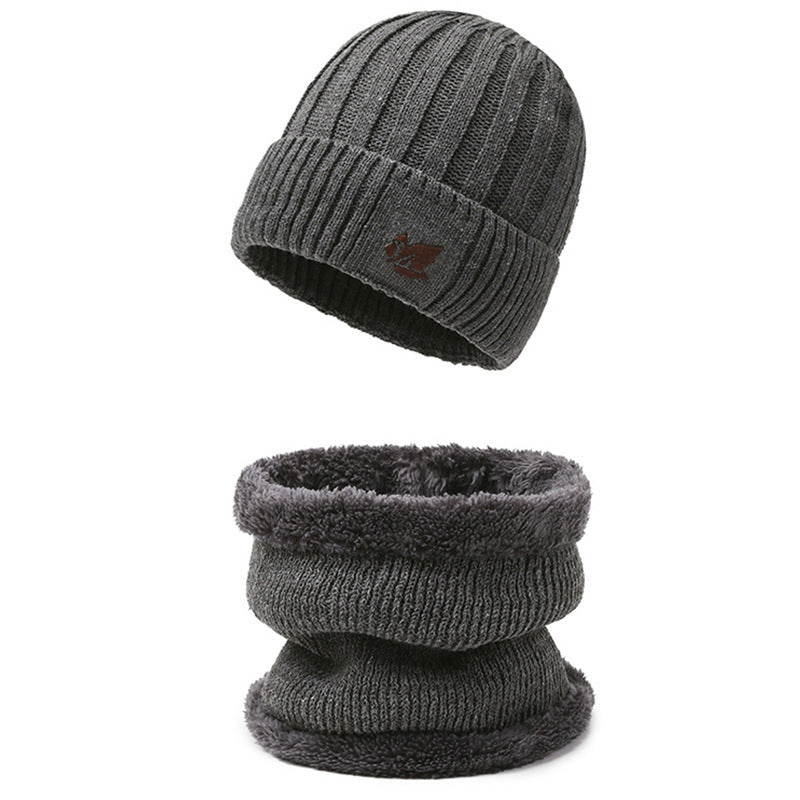 Strickmütze und Nackenschutz Set, gefüttert, für Herren
