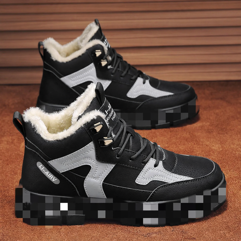 Herren-Stiefel mit Plateau, rutschfeste Gummisohle