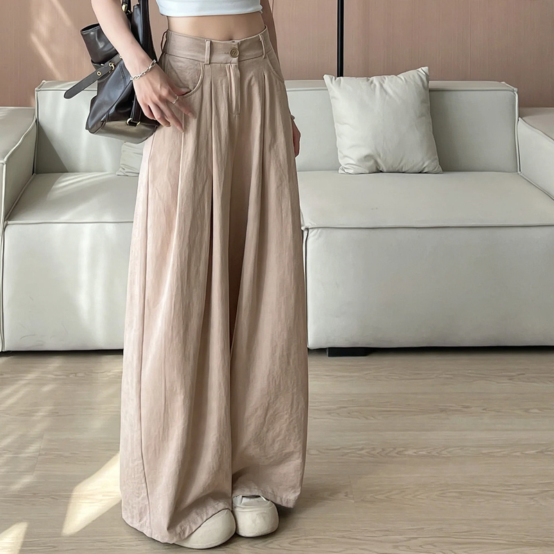 Gefütterte Cord-Hose für Damen, weit geschnitten