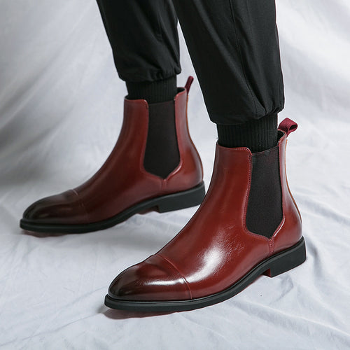 Herren-Chelsea-Boots, spitz zulaufend
